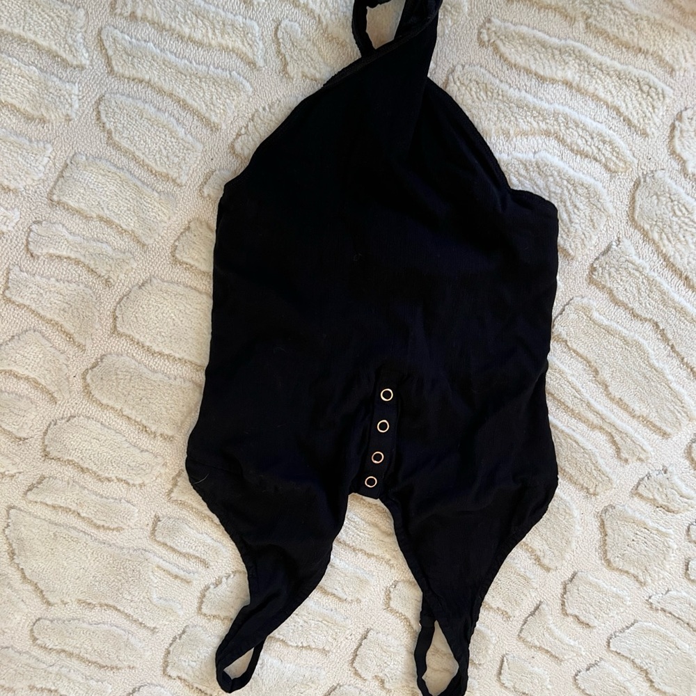 Black Halter Bodysuit